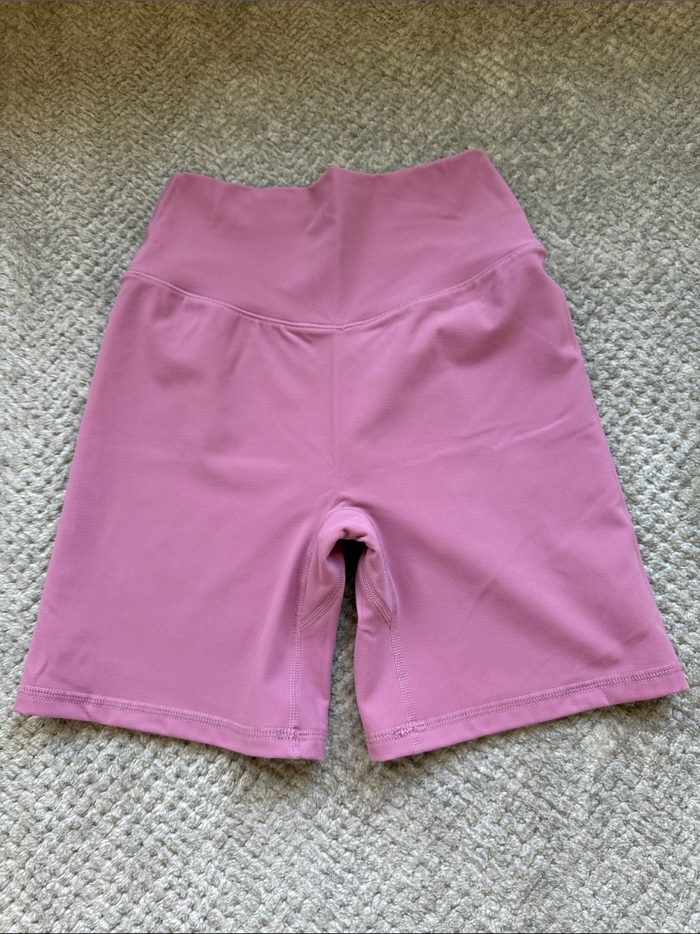 BuffBunny Dusty Rose High-Waist Bike Shorts worn once size small